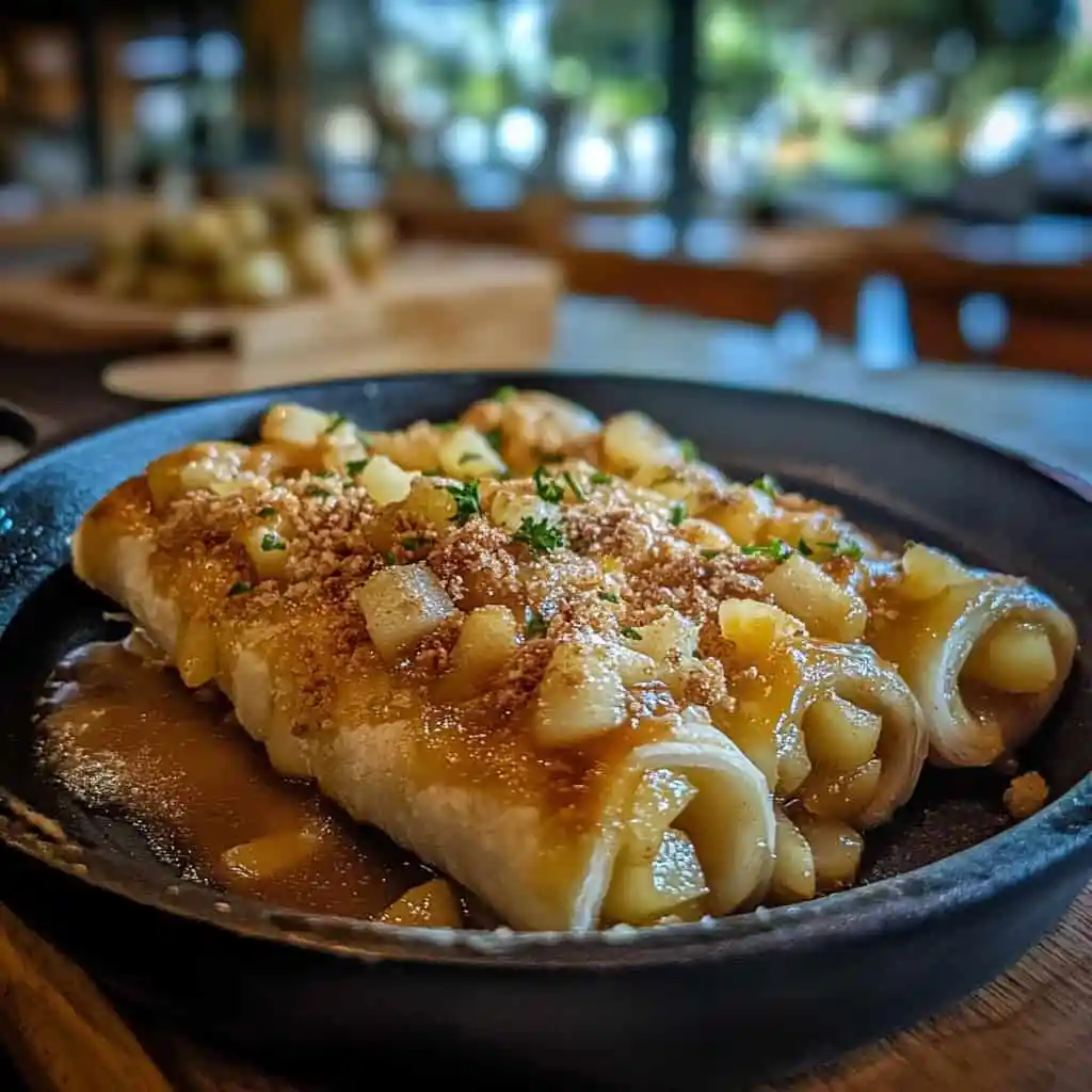 Caramel Apple Rice Paper Rolls