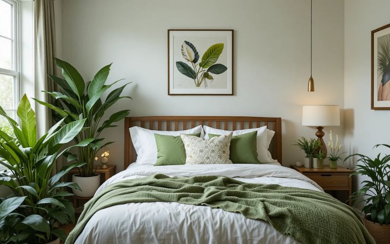 Add Indoor Plants for Freshness Guest bedroom look