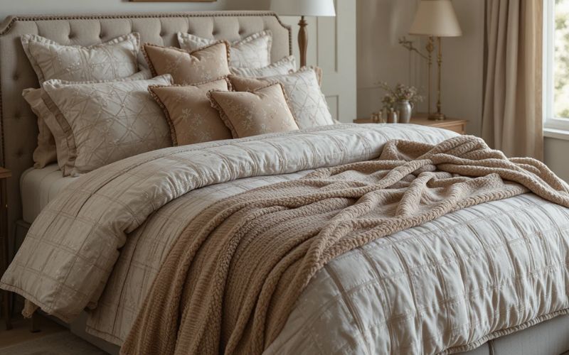 Add Layered Bedding for Comfort Cozy bedroom look