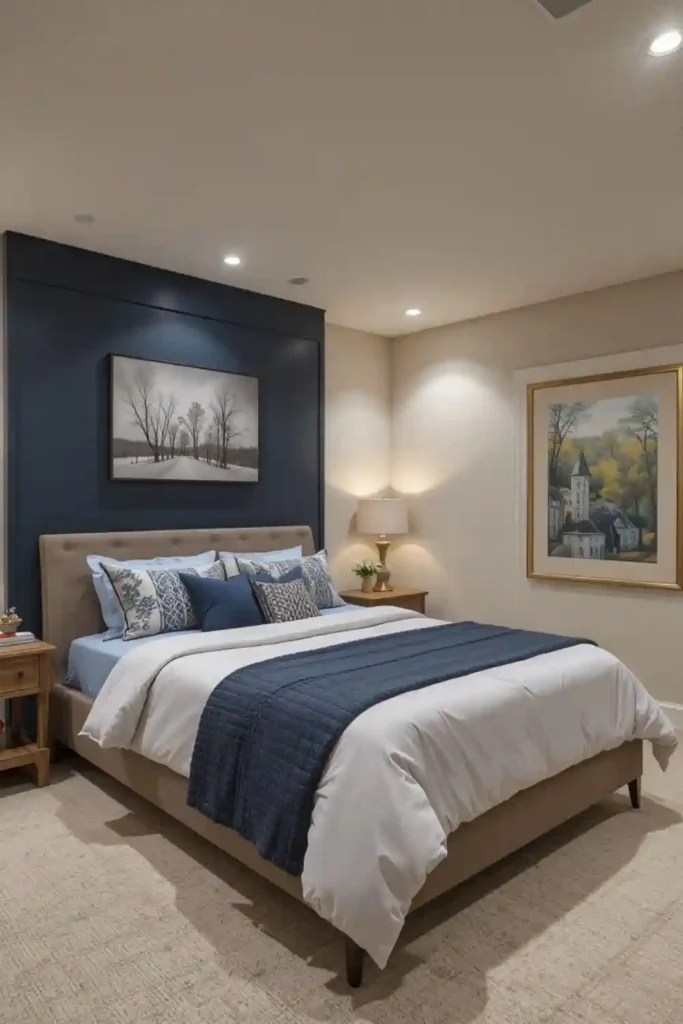 Basement bedroom ideas using colors to set mood