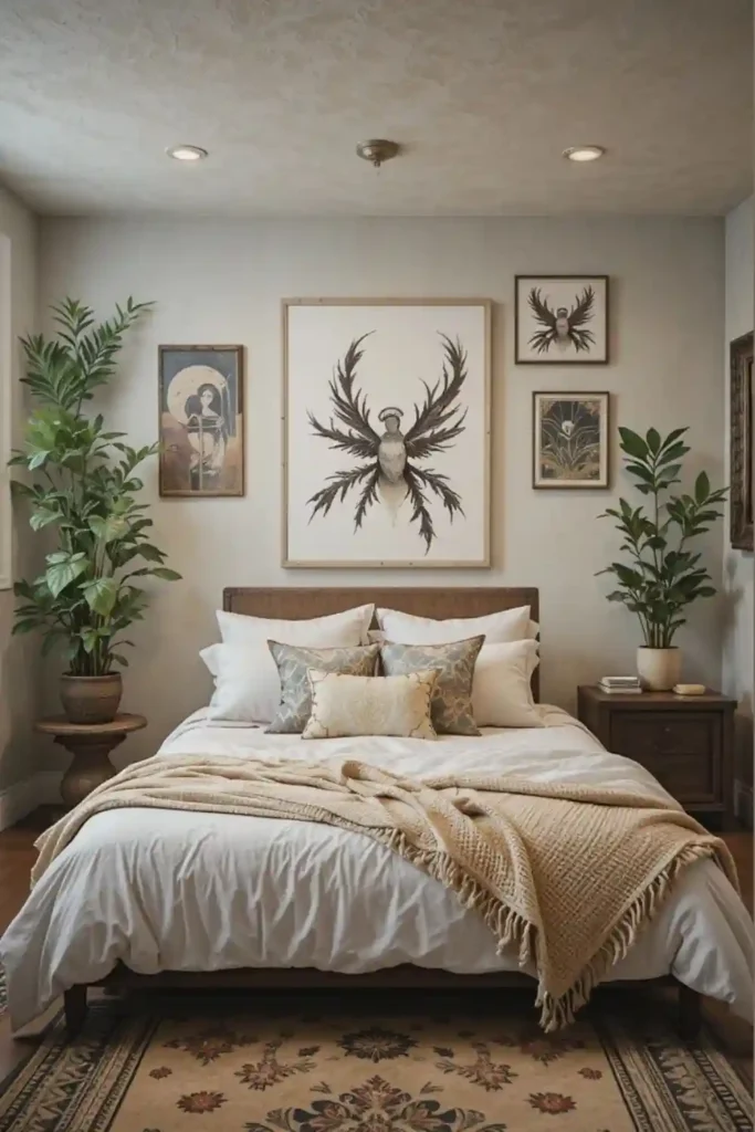 Basement bedroom ideas with personal decor and accessories