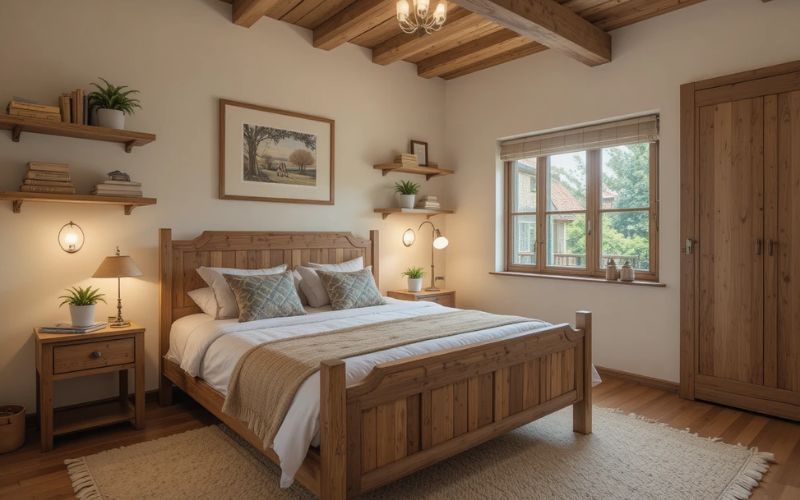 Bring in Natural Wood Elements Guest bedroom look