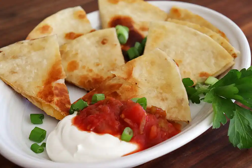 Cheese Quesadillas with Mild Salsa
