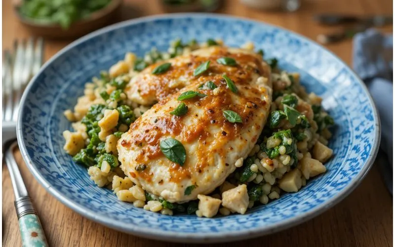 Chicken and Spinach Rice Casserole recipe Look
