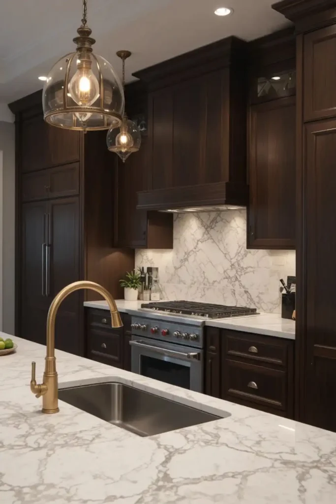 Contemporary Dark Wood Kitchen Designs for Dramatic Spaces