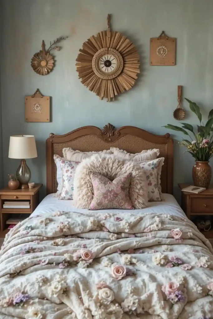 Cozy Teen Girl Bedroom with Boho-Inspired Décor Accents