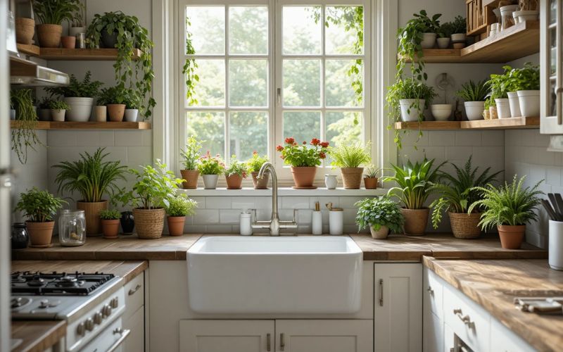 Decorate with Greenery and Fresh Plants kitchen look