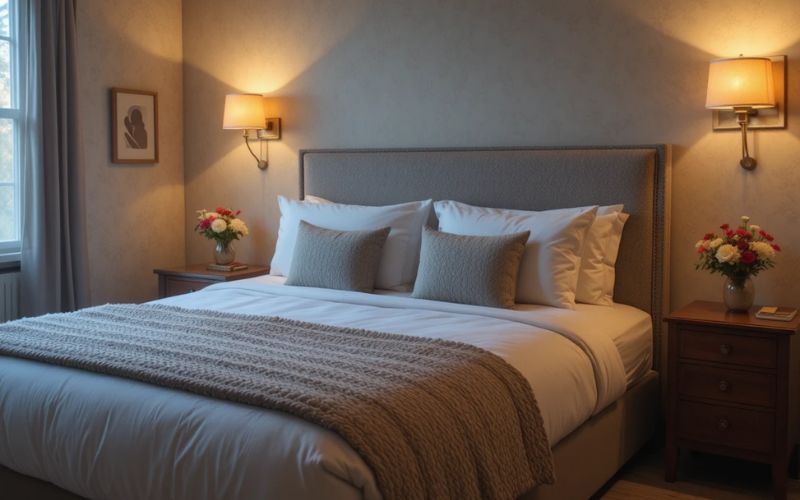 Incorporate Smart and Warm Lighting Guest bedroom look