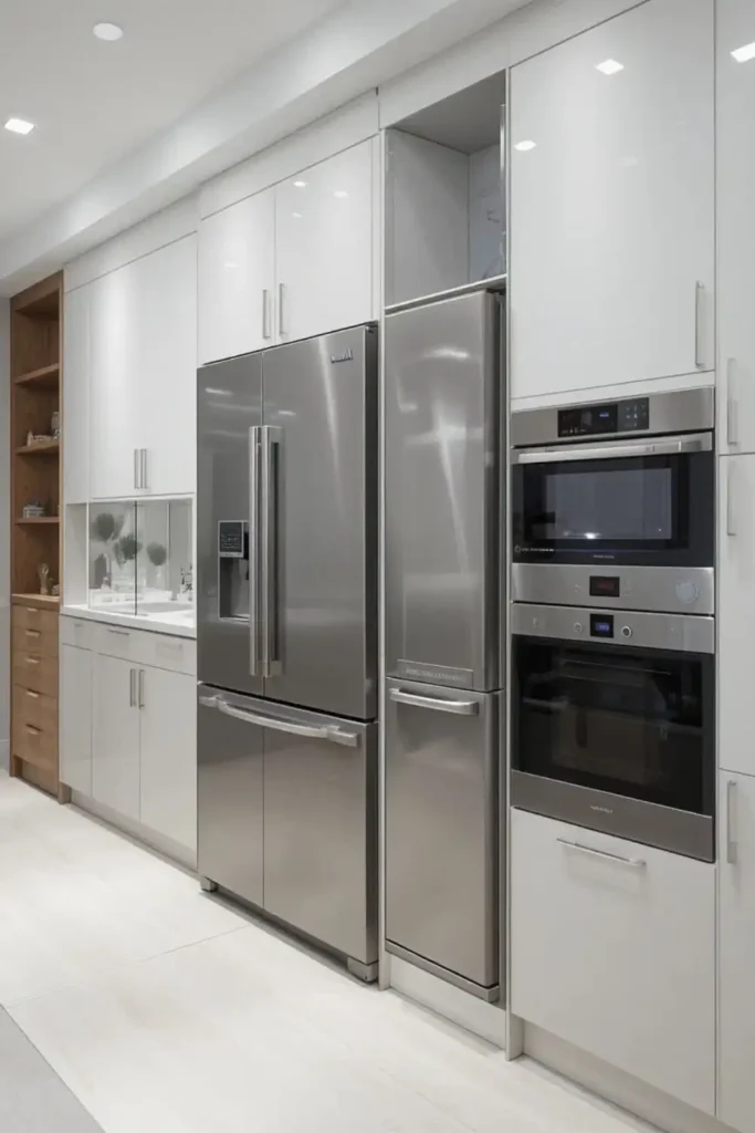Integrated appliances in kitchen remodel for sleek and clutter-free design