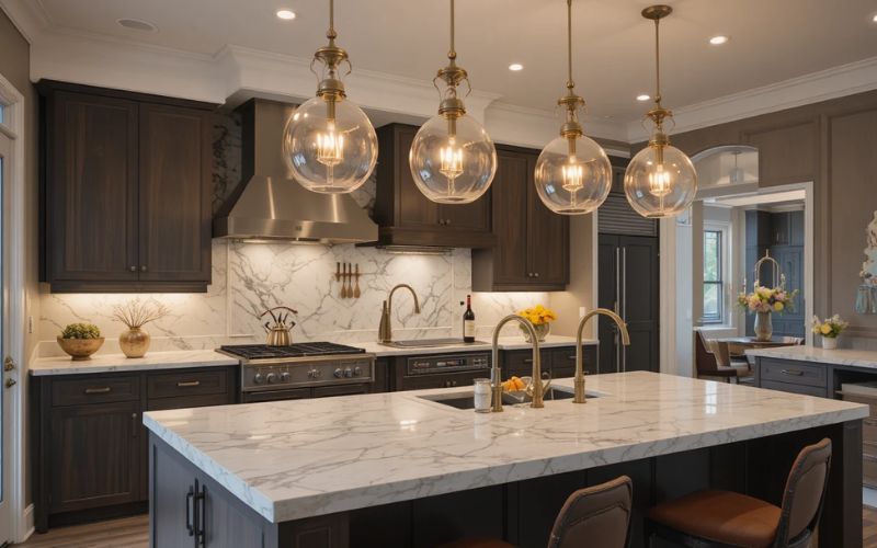 Introduce Statement Lighting Fixtures Kitchen Decor look