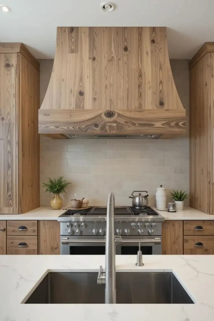 Kitchen Sink & Hood Designs That Complement Wood Cabinets
