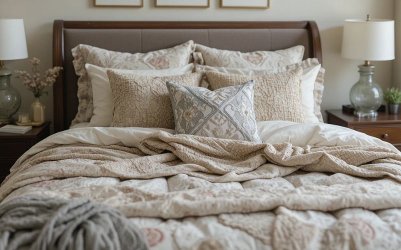 Layered Bedding for Extra Comfort Guest bedroom look