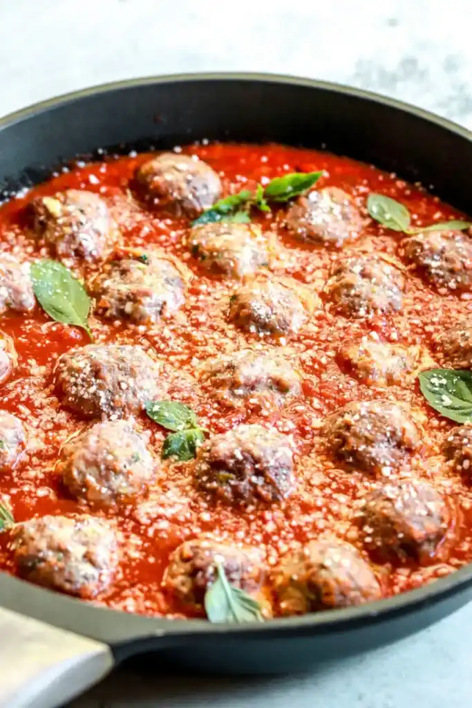 Mini Meatballs with Hidden Veggie Marinara