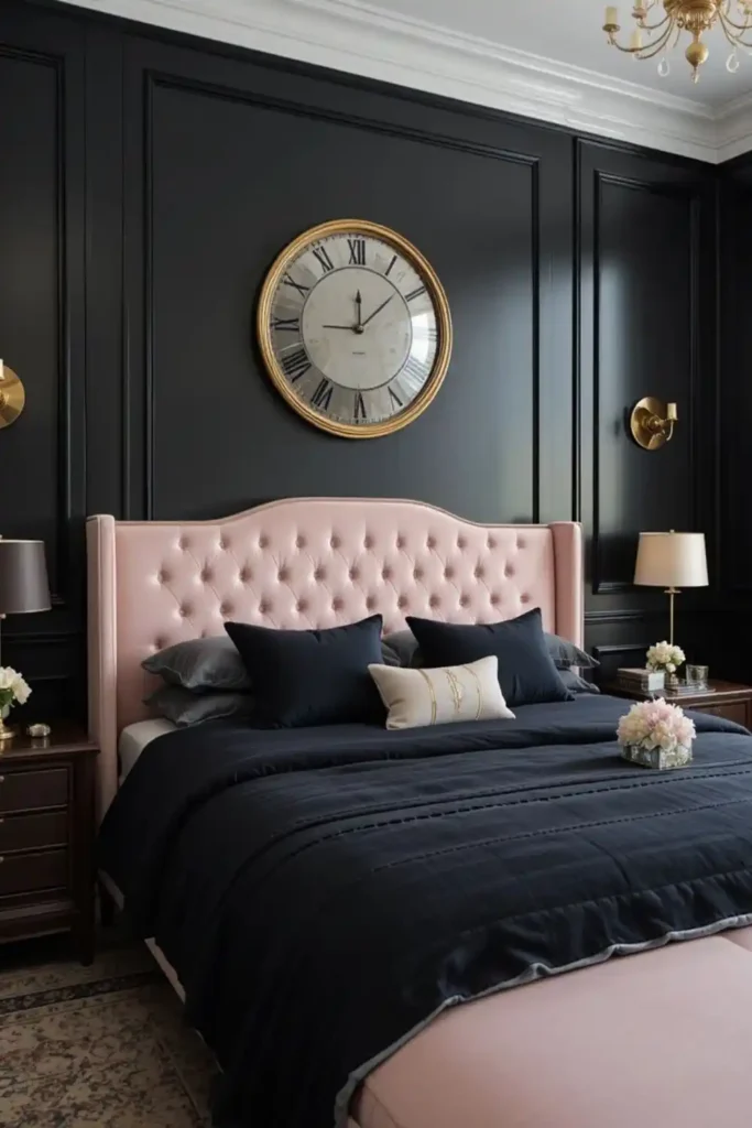 Modern Glamour with Velvet and Metallics Bedroom