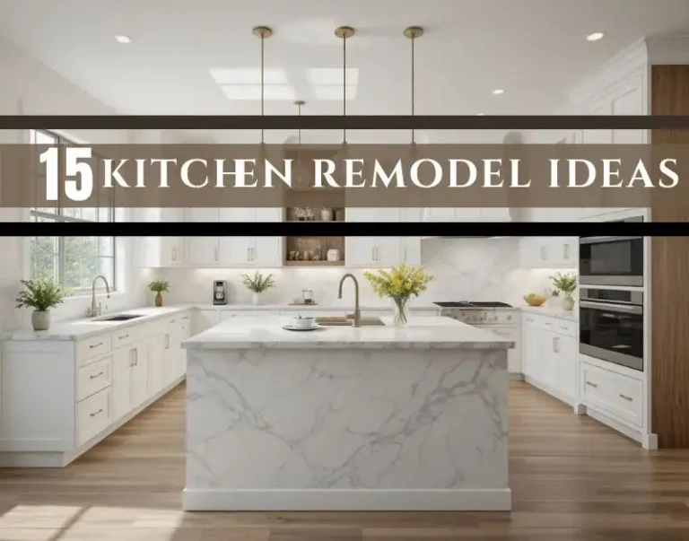 Modern kitchen remodel ideas with island, wood accents, and bright lighting