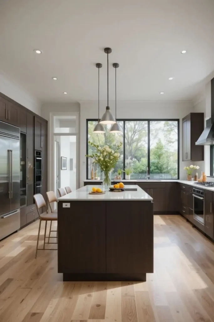 Multi-functional kitchen remodel combining cooking, dining, and social space