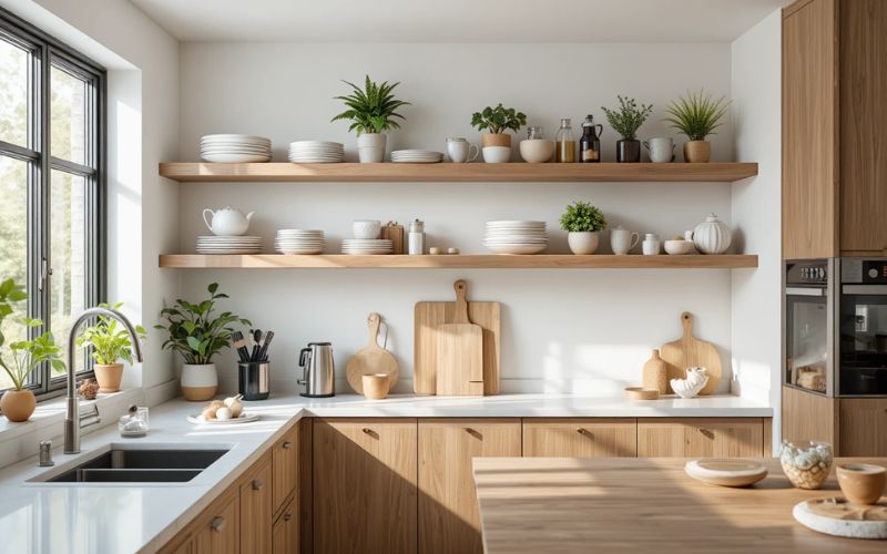 Open Shelving Kitchen Decor look