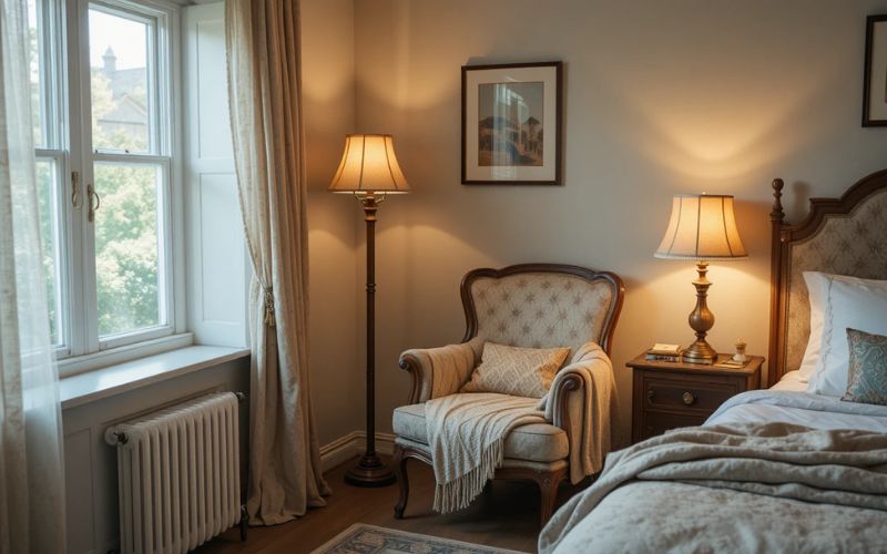 Set Up a Small Reading or Relaxation Corner with bedroom look