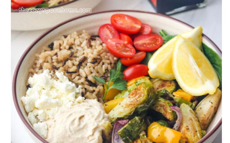 Simple Greek Rice with Roasted Vegetables recipe Look