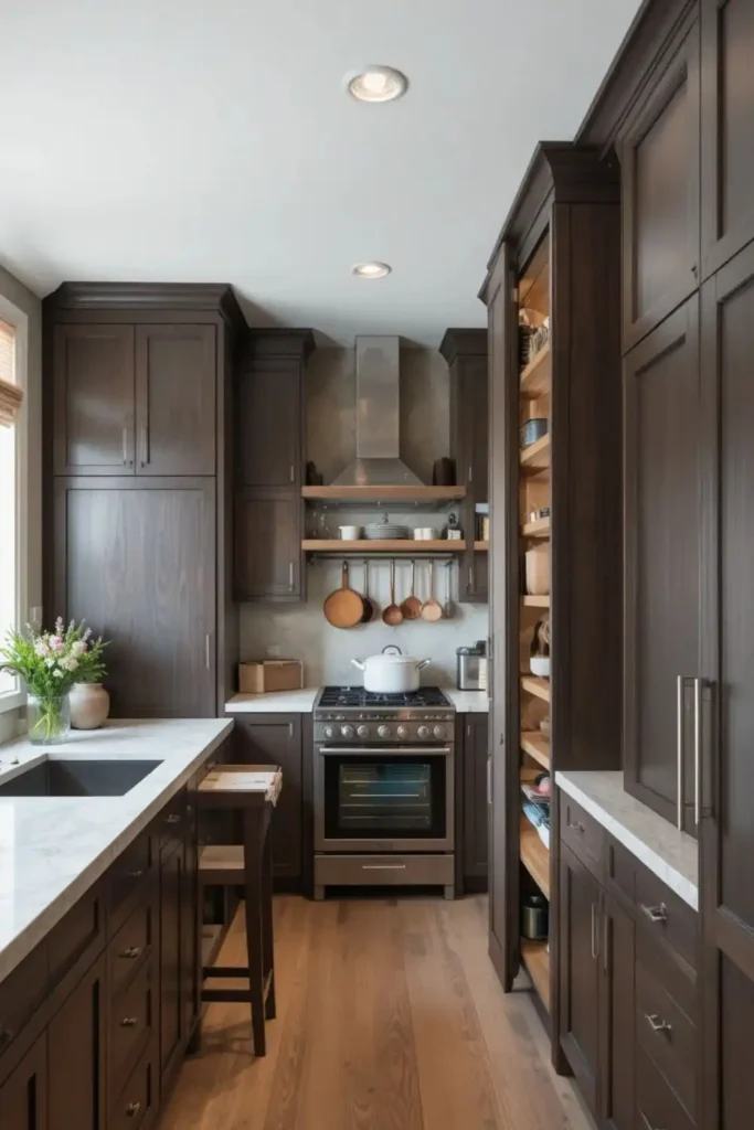 Smart storage solutions in a modern kitchen for organized and efficient space