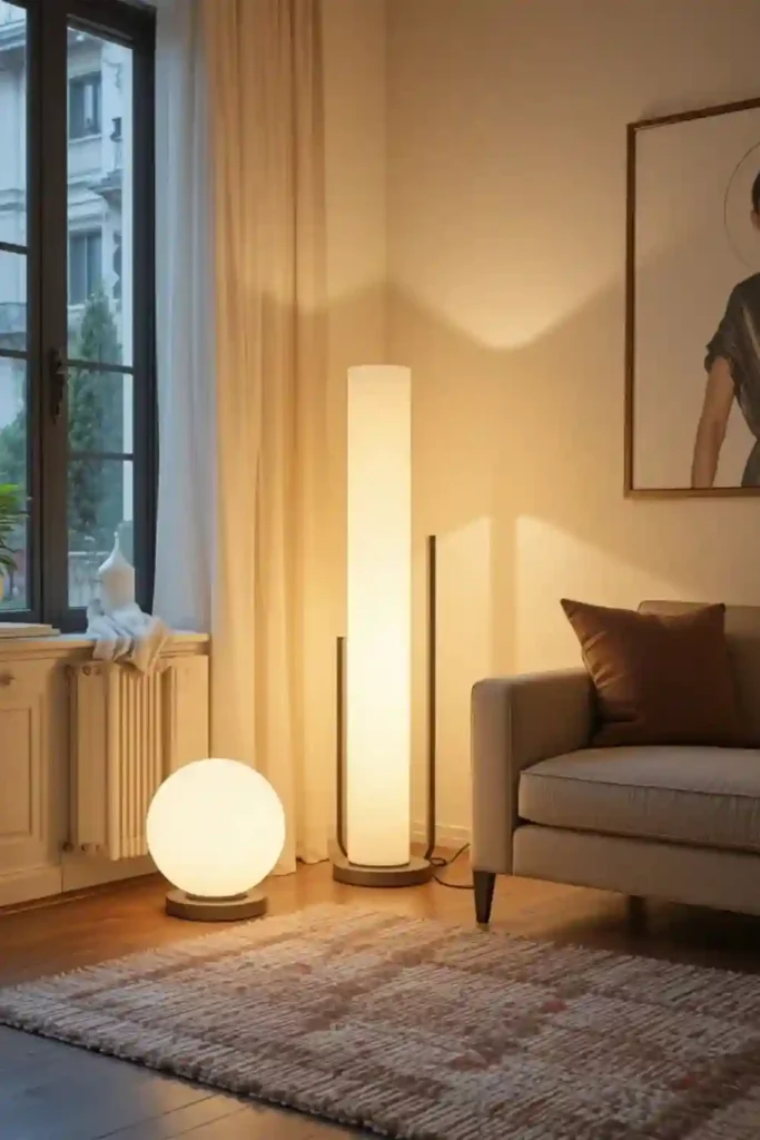 Warm ambient lighting in living room