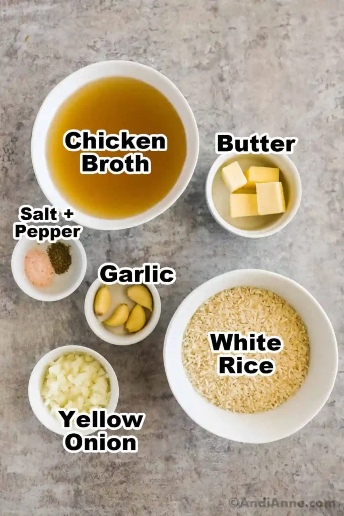 Garlic Butter Rice Recipe Ingredients
