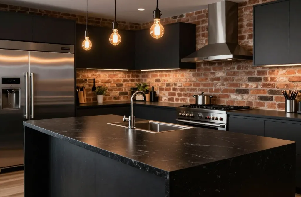 You'Ll Obsess Over These 15 Black Kitchen Countertops