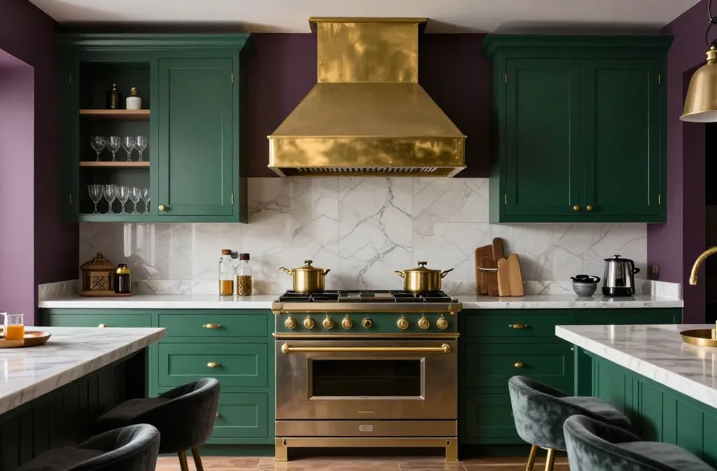 Jaw-Dropping 25 Dark Green Kitchen Cabinets!